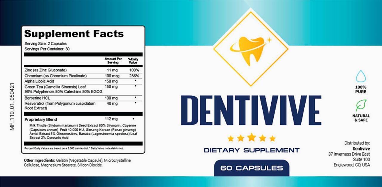 DentiVive teeth and gums supplement Facts